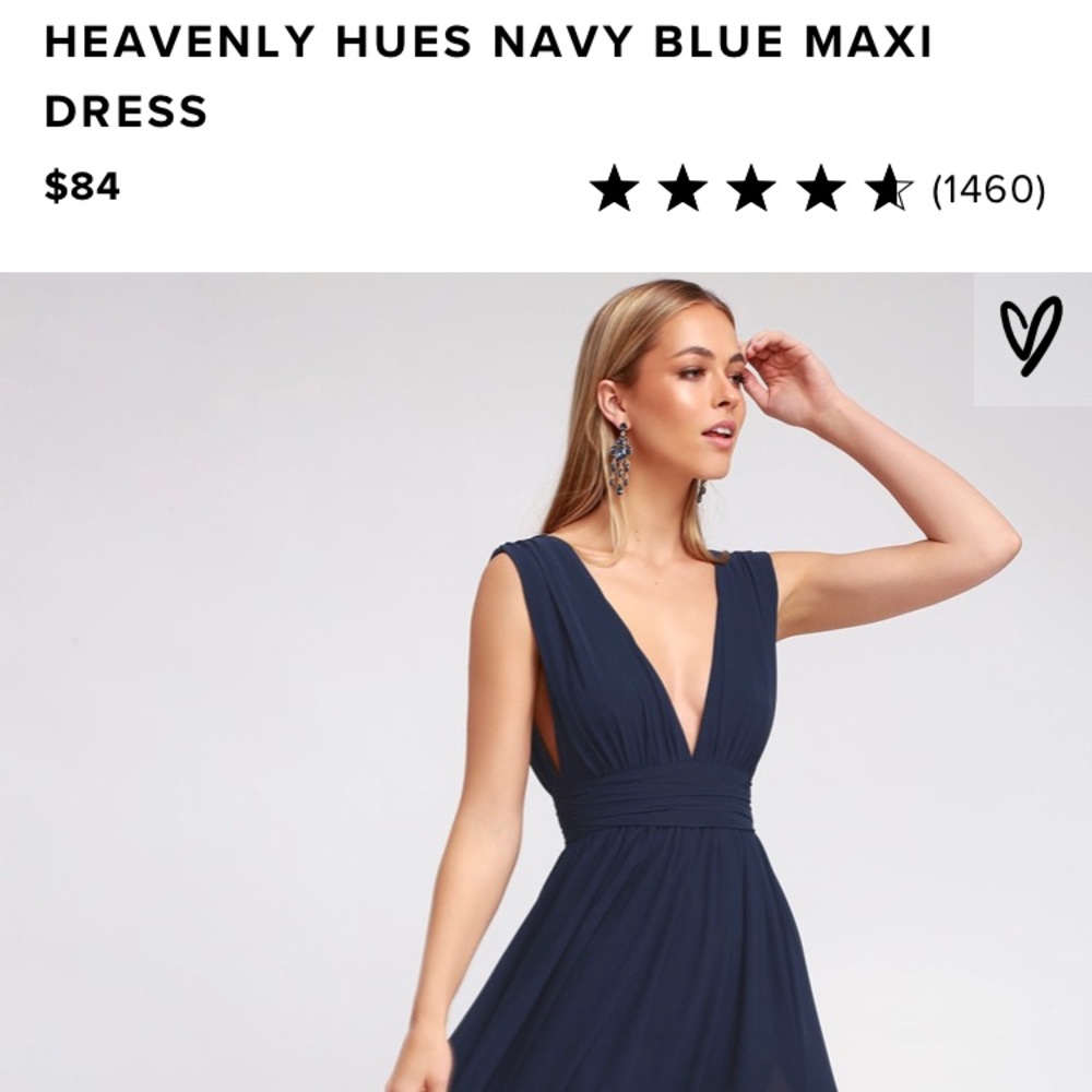 Lulus Heavenly Hues Navy Blue Maxi Dress